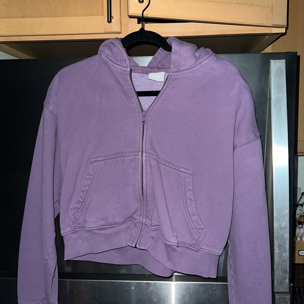 Aritzia TNA Cozy Fleece Boyfriend Boxy Zip Hoodie